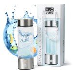 Hydrogen Water Bottle Generator, Portable Hydrogen Water Machine, 14oz Capacity, Water Ionizer for Home & Office use, Boost Wellness & Hydration, 3 Min Electrolysis, Charger Included