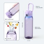 BOOST LITE Smart Water Bottle with Reminder to Drink Water, Motivate & Tracking Hydration Water Bottle with App, 32 oz Tritan BPA-Free Plastic Water Bottles for Gym, School, Office - Purple