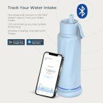 WATERH Vita Smart Water Bottle with Reminder to Drink Water, BPA-Free Vacuum Insulated Water Bottles with Filter & Straw, Bluetooth Intake Water Tracking Bottle, Ideal for Gift (18 oz)