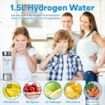 Hydrogen Water Bottle Generator, Portable Hydrogen Water Machine, 14oz Capacity, Water Ionizer for Home & Office use, Boost Wellness & Hydration, 3 Min Electrolysis, Charger Included