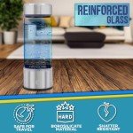 Hydrogen Water Bottle, 14oz- Ion Generator for Hydrogenated, Ion Infused Water- Electric Light Up Design- Ionized Oxygen and Ozone Molecular Generator Technology