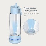 WATERH Vita Smart Water Bottle with Reminder to Drink Water, BPA-Free Vacuum Insulated Water Bottles with Filter & Straw, Bluetooth Intake Water Tracking Bottle, Ideal for Gift (18 oz)