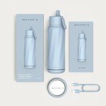 WATERH Vita Smart Water Bottle with Reminder to Drink Water, BPA-Free Vacuum Insulated Water Bottles with Filter & Straw, Bluetooth Intake Water Tracking Bottle, Ideal for Gift (18 oz)