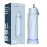 WATERH Vita Smart Water Bottle with Reminder to Drink Water, BPA-Free Vacuum Insulated Water Bottles with Filter & Straw, Bluetooth Intake Water Tracking Bottle, Ideal for Gift (18 oz)