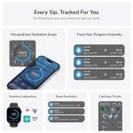 Hidrate Spark PRO Smart Tumbler – Insulated Stainless Steel – Tracks Water Intake with Bluetooth, LED Glow Reminder When You Need to Drink – 20oz, Black