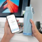 WATERH Vita Smart Water Bottle with Reminder to Drink Water, BPA-Free Vacuum Insulated Water Bottles with Filter & Straw, Bluetooth Intake Water Tracking Bottle, Ideal for Gift (18 oz)