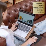 Vigo Wood Laptop Tray - Lap Tray with Cushion, Laptop Table for Sofa, Lap Desk for Laptop, Adjustable Laptop Stand for Bed, Laptop Desk Stand, Laptop Lap Tray for Bed, Laptop Bed Table (Walnut)