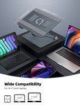 Lamicall Adjustable Laptop Stand, Portable Laptop Riser, Aluminum Laptop Stand for Desk Foldable, Ergonomic Computer Notebook Stand Holder for MacBook Air Pro, Dell XPS, HP (10-17.3'') - Grey