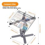 Moallia Laptop Stand with 360 Rotating Base, Computer Notebook Laptop Riser Metal Holder for Desk Collaborative Work, Fully Foldable for Easy Storage, Fits All MacBook, Laptops up to 16 inches, Grey