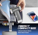AUXTUR Mini Computer Vacuums Portable Cordless-Brushless Motor with 12000PA,3 in 1 Wireless Handheld Car Vacuum Cleaner Strong Suction,Rechargeable Cleaner for Computer (Grey)