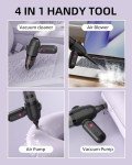 EBOSSOM Car Vacuum V6 Pro, Cordless Handheld Vacuum with 8000Pa Suction, Portable Vacuum for Car, 4 in 1 Mini Vacuum Cleaner Air Duster for Car, Office, Home
