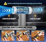 AUXTUR Mini Computer Vacuums Portable Cordless-Brushless Motor with 12000PA,3 in 1 Wireless Handheld Car Vacuum Cleaner Strong Suction,Rechargeable Cleaner for Computer (Grey)