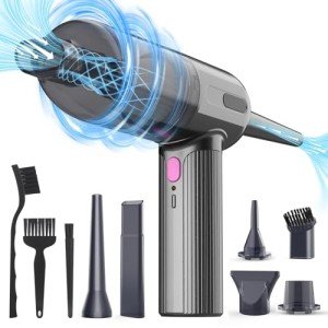 Hayousui 7000Pa Mini Vacuum Cleaner: Handheld Vacuum & Electronics Duster & Hand Pump Cordless Keyboard Vac 3-Gear Compressed Air Blower for Computer Sewing Machine Laptop Car Home Office