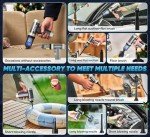 AUXTUR Mini Computer Vacuums Portable Cordless-Brushless Motor with 12000PA,3 in 1 Wireless Handheld Car Vacuum Cleaner Strong Suction,Rechargeable Cleaner for Computer (Grey)
