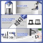 AHNR Handheld Car Vacuum Cleaner Cordless with Brushless Motor, 20000PA High Power Vacuum Cleaner & Air Duster, 3 in 1 Keyboard Portable Vacuum Cleaner, Mini Hand Held Vacuum Cleaner for Car Home