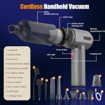 Hayousui 7000Pa Mini Vacuum Cleaner: Handheld Vacuum & Electronics Duster & Hand Pump Cordless Keyboard Vac 3-Gear Compressed Air Blower for Computer Sewing Machine Laptop Car Home Office