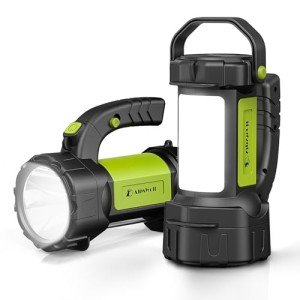 AlpsWolf Camping Lantern Rechargeable, 2 Pack Same LED Flashlight Spotlight Lantern with 800LM, 3600 Capacity Battery Powered, Portable Bright Camping Light for Emergency, Outdoor Hiking Power Outages
