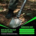 ZENHOSIT Survival Shovel with Camping Axe: Multifunctional Tactical Gear for Outdoor Adventure - 180 Degree Folding Camping Shovel Multi-Tool with Carry Pouch for Outdoor Camping Hiking