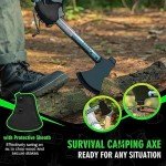 ZENHOSIT Survival Shovel with Camping Axe: Multifunctional Tactical Gear for Outdoor Adventure - 180 Degree Folding Camping Shovel Multi-Tool with Carry Pouch for Outdoor Camping Hiking
