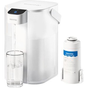 Waterdrop Electric Water Filter Pitcher, Dispenser, 200-Gallon Countertop Water Purifier, NSF/ANSI 401&53&42&372, Reduce PFAS, Lead, Chlorine, 15-Cup, White, with 1 Filter, Does not Lower TDS