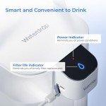 Waterdrop Electric Water Filter Pitcher, Dispenser, 200-Gallon Countertop Water Purifier, NSF/ANSI 401&53&42&372, Reduce PFAS, Lead, Chlorine, 15-Cup, White, with 1 Filter, Does not Lower TDS