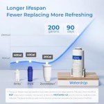 Waterdrop Electric Water Filter Pitcher, Dispenser, 200-Gallon Countertop Water Purifier, NSF/ANSI 401&53&42&372, Reduce PFAS, Lead, Chlorine, 15-Cup, White, with 1 Filter, Does not Lower TDS