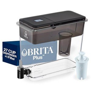 Brita™ Extra Large 27 Cup Dispenser - Brita Plus Filter, UltraMax, Black