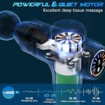 TOLOCO Massage Gun, Massage Gun Deep Tissue, Percussion Massage Gun with 10 Replacement Heads, Super Quiet Portable Electric Massager for Athletes, Relax, Black