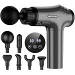 AYURA Massage Gun Deep Tissue, Percussion Muscle Massager Gun, Handheld Back Massager for Pain Relief, Mini Massage Gun with 30 Speeds and 6 Heads for Athletes Men Women