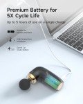 HEYCHY A1 Super Mini Massage Gun, Percussion Deep Tissues Muscle Massager, Travel Massage Gun, Compact Sports Massager, Portable Handheld Massager for Office Gifts for Him/Her, Home, Athletes(Black)