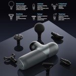 Mini Massage Gun ,Percussion Deep Tissues Muscle Massager, Silicone Material Removable and Washable, Suitable for People with Hyperhidrosis, with 6 Massage Heads 4 Speeds, best gift for her/him