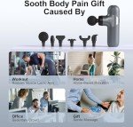 Mini Massage Gun Deep Tissue,Portable Percussion Muscle Massager for Whole Body Back Pain Relief,Electric Handheld Sport Massager with 6 Massage Heads 4 Speed,Best Gift for Him/Her/Father/Mother