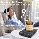 Coffee Mug Warmer & Mug Set, 30W Coffee Cup Warmer with Aesthetic 15.5oz Cup for Desk with Auto Shut Off, Timer Function, Smart Mug Heater for Heating Coffee, Tea, Candle, Beverage, Gifts - Black