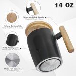 Coffee Mug Warmer & Mug Set 2025, Heated Cup for Desk with Temperature Control and Smart Auto Shut Off, 14oz