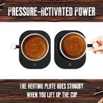 HOWAY Coffee Warmer & Mug Set, Cup Heater for Desk Temperature Control and Smart Auto Shut Off, 14oz
