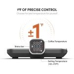 ikago Smart Mug Warmer - Accurate Thermometry Coffee Mug Warmer with Cup Sensing, Smart Thermostat 1℉Control Coffee Warmer, Digital Display Coffee Cup Warmer for Desk Auto-Off, Perfect for Gifts