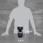 Stanley Perfect Brew Pour Over Set with Camp Mug- Reusable Filter - BPA-Free - Easy-clean Stainless Steel Coffee Maker - Matte Black