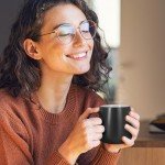 APEKX 2024 Upgraded Self-Heating Ceramic Mug - Stable 130°F Temperature, 15W Wireless Phone Charging, 12.8 fl oz Capacity - USB-C Enabled. (Black)