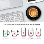 BESTINNKITS Smart Coffee Cup Warmer Set, Auto On/Off Gravity-induction Mug Office Desk Use, Candle Wax Cup Warmer Heating Plate (Up To 131F/55C), 14oz