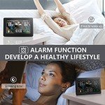 Weather Station Indoor Outdoor Thermometer Wireless Color Display Digital Temperature Humidity Monitor, Weather Thermometer Forecast Station with Atomic Clock and Adjustable Backlight