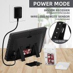 Weather Station Indoor Outdoor Thermometer Wireless Color Display Digital Temperature Humidity Monitor, Weather Thermometer Forecast Station with Atomic Clock and Adjustable Backlight