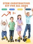 STEM Toys for 5 6 7 8+ Year Old Boy, 10 in 1 Electric Building Toys for Kids Ages 4-8 5-7 6-8, Educational Construction Science Kit for Boys 4-6 4-7, Creative Games Fun Birthday Christmas Idea Gift