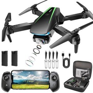 Oddire Mini Drone with Camera - 1080P HD Foldable Drone with Stable Hover, Gravity Control, Auto-Follow, Trajectory Flight, 90° Adjustable Lens, One Key Take Off/Land, 3D Flip, Drones for Adults Kids