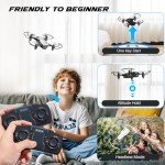 SIMREX X300C Mini Drone with Camera 720P HD FPV, RC Quadcopter Foldable Drone, Drone With Altitude Hold, 3D Flip, Headless Mode, Gravity Control and 2 Batteries, Gifts for Kids, Adults, Beginner