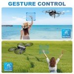Drone with Camera, 2K FPV Drone with Brushless Motor, Altitude Hold, Gesture Selfie, One Key Take Off/Landing, 3D Flips, Waypoint Fly, 2 Batteries, Foldable Mini Drones for Kids and Beginners