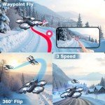 YLFU Drone with Camera, 1080P FPV Drone Camera with Remote Control Quadcopter, Gestures Selfie, One-Key Take Off/Landing, Speed Adjustment, 3D Flips, 2 Batteries Mini Drone for Adults Kids