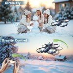 YLFU Drone with Camera, 1080P FPV Drone Camera with Remote Control Quadcopter, Gestures Selfie, One-Key Take Off/Landing, Speed Adjustment, 3D Flips, 2 Batteries Mini Drone for Adults Kids