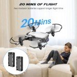 SIMREX X300C Mini Drone with Camera 720P HD FPV, RC Quadcopter Foldable Drone, Drone With Altitude Hold, 3D Flip, Headless Mode, Gravity Control and 2 Batteries, Gifts for Kids, Adults, Beginner