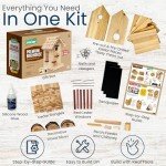 SparkJump Premium Wooden Bird House Kit - Build it Yourself Birdhouse - Birdhouse Kits for Adults to Build - Woodworking Adult Crafts & DIY Bird House
