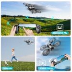 Mini Drone with Camera for Kids Adults-1080P FPV Camera Foldable Drone with Stable Altitude Hold, Gestures Selfie, Waypoint Fly, Auto-Follow, 3D Flip, One Key Start, 3 Speeds, 2 Batteries